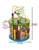 Дървен образователен куб монтесори за деца с много функции и игри 11в1